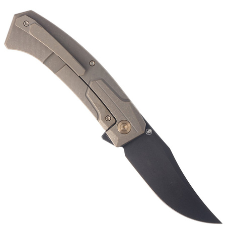 WE Knife Shuddan Bronze Titanium, Black Stonewashed CPM 20CV by Rafal Brzeski (WE21015-3)