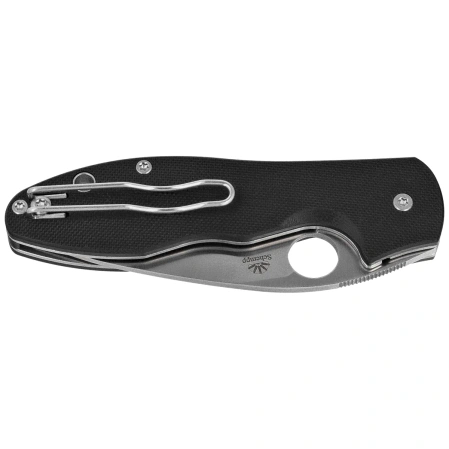 Spyderco Retract Knife Black G10, Satin 9Cr18MoV by Ed Schempp (C276GP)