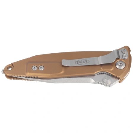 Microtech Socom Elite S/E-M Knife Tan Aluminum, Stonewashed M390MK by Tony Marfione (160-10TA)