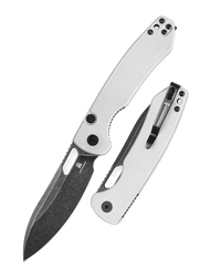 Bestechman Firebird Knife White G10, Black PVD Stonewashed D2 (BMK05E)