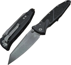 Microtech Socom Elite S/E-M Warcom Signature Knife Black Aluminum, Apocalyptic M390MK by Tony Marfione (259-10APS)