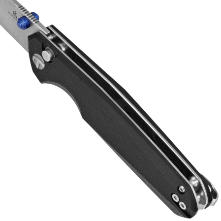 Bestechman Velix Knife Black G10, Satin/Stonewashed 14C28N by Ostap Hel (BMK07A)