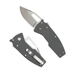 Demko Nano-Shark CP Knife Grey GRN, Stonewashed AUS10A by Andrew Demko (NANO-10A-Grey GRN-CP)