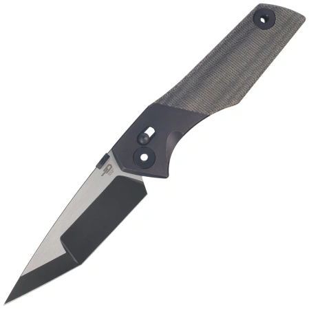 Nóż składany Bestech Cetus Black Bronze Titanium / Black Canvas Micarta, Black PVD / Satin M390 by Poltergeist Works (BT2304A)