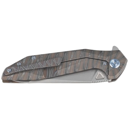 Kubey Nova Knife Flamed Titanium, Bead Blasted 14C28N (KB235G)