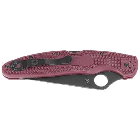 Spyderco Police 4 Sprint Run Burgundy FRN, TiCN Micro-Melt PD#1 by Sal Glesser (C07BGBKP4)