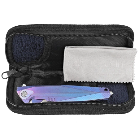 Rike Knife RK1707T-B Blue Titanium, Bead Blasted / Satin M390