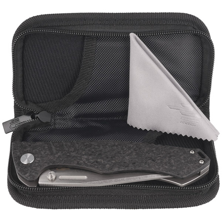 Bestech Keen II Black Titanium/Marbled Carbon Fiber, Stonewashed/Satin CPM S35VN by Koens Craft Knife (BT2301B)