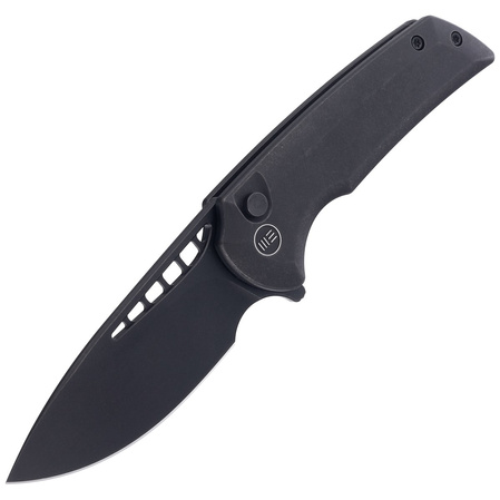 WE Knife Mini Malice Black Titanium, Black Stonewashed CPM 20CV by Ferrum Forge (WE054BL-1)