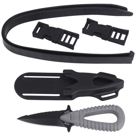 Nóż nurkowy MAC MicroSub 304 Gray ABS, Black Idroglider W 1.4301