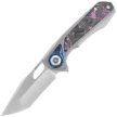 Nóż składany Remette RT-Saker Falcon Gray Titanium / Carbon Fiber, Manual Fine Grinding S45VN (ASTP-3)