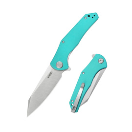 Kubey Flash Knife Light Blue G10, Satin 14C28N (KU158T)