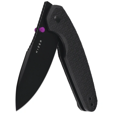 Nóż składany Kizer Meteora Black Aluminum, Black PVD Nitro-V by Evgeniy Bulychev (V3730A2)