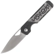 Kizer Mini Militaw Knife Grey Titanium / Carbon Fiber, Satin S45VN by Jonathan Styles (Ki3634SA4)