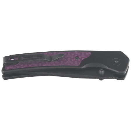 Nóż składany Bestechman Icebreaker Black Aluminium / Purple G10, Black PVD D2 (BMK16C)