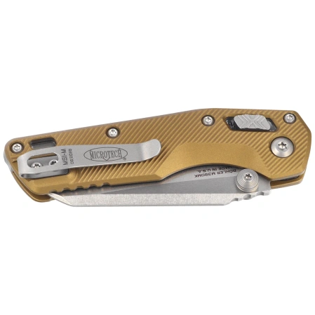 Microtech MSI Ram-Lok Mini S/E Knife Tan Fluted Aluminium, Stonewashed M390MK by Tony Marfione (210M-10FLTA)
