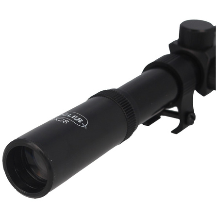 Genetic Optik 4x28 Mil-Dot rifle scope, Mount (GO-4x28-MD)