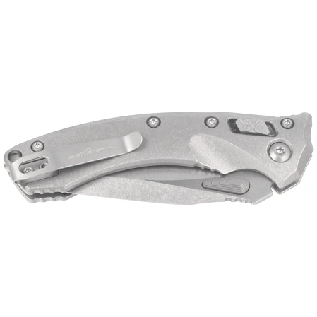 Nóż składany Microtech Amphibian Mini Ram-Lok S/E Gray Slab Side Titanium, Bronze Bksp, Stonewashed M390MK by Tony Marfione (137MRL-10MS1)