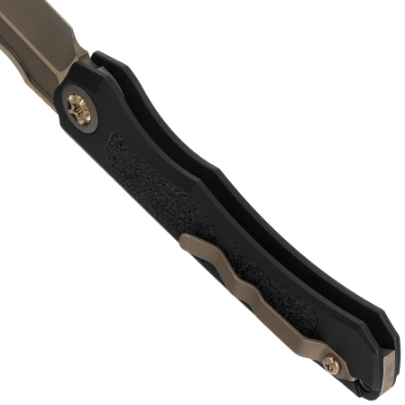 Heretic Wraith V4 Auto Black Aluminum/3M, Bronze Stonewashed MagnaCut Automatic Knife by Tony Marfione Jr. (H002-7A)