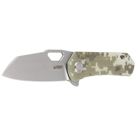 Nóż składany Kubey Knife Duroc Camo G10, Bead Blasted AUS-10 by Colin Maisonpierre (KU332J)