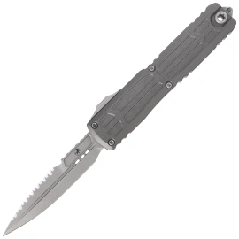 Microtech Ultratech EX-ZBP Bayonet Signature OTF Knife Natural Clear Aluminum, Apocalyptic M390MK F/S by Tony Marfione (1120EX-12APNCS)