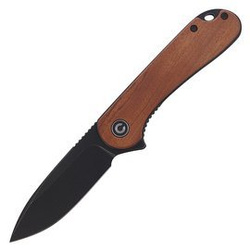 CIVIVI Knife Elementum Flipper Cuibourtia Wood, Black Stonewashed (C907U)