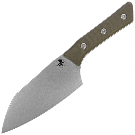 Microtech 6'' Santoku Knife OD Green G10, Stonewashed M390MK (3200-10OD)