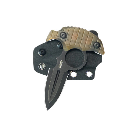 Kubey Cavy Pushdagger Yellow Ultem, Blackwashed 14C28N by MUZI Design (KU403E)