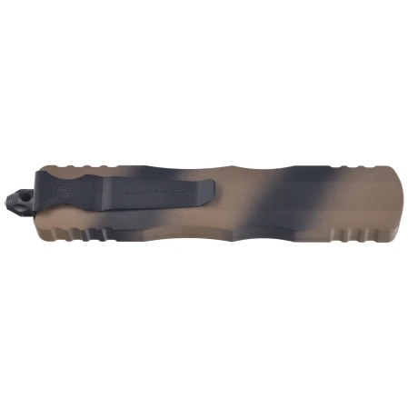 Microtech Dirac Delta D/E OTF Knife Tan War Paint Aluminium, Tan War Paint M390MK by Tony Marfione (227-1TAWPS)