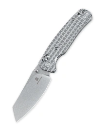 Bestechman Cicada's Wing Knife Mirror Polished Frag Stainless Steel, Stonewashed 10Cr15MoV (BMK06-S-5)
