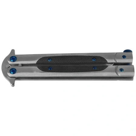 Tokisu Balisong Knife Black G10/Steel, CNC Satin 7Cr17Mov (02198)