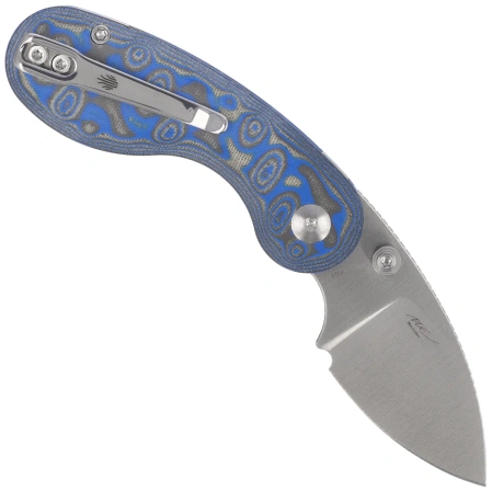 Kizer Microbe Knife Multicolored Micarta w/ Vortex , Satin 14C28N by Maksim Epifantsev (V2742A6)
