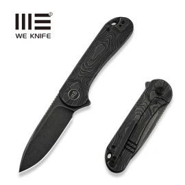 WeKnife Elementum Flipper Black Titanium, Black Stonewashed MagnaCut (WE18062X-1)