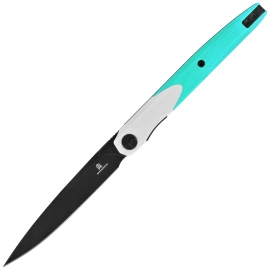 Bestechman Lanza White/Light Blue G10, Grey PVD 14C28N by Grzegorz Grabarski (BMK14D)
