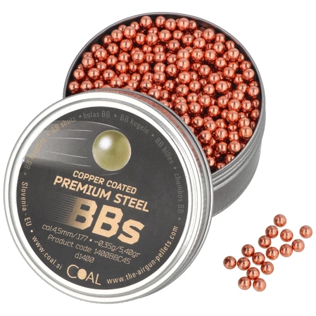 Śrut stalowy Coal Copper Premium BBs 4.5 mm, 1400 szt. (1400BBC45)