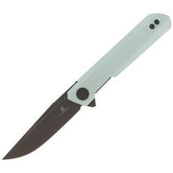 Bestechman Mini Dundee Knife Ice Cream Blue G10, Grey PVD D2 by Ostap Hel (BMK03G)