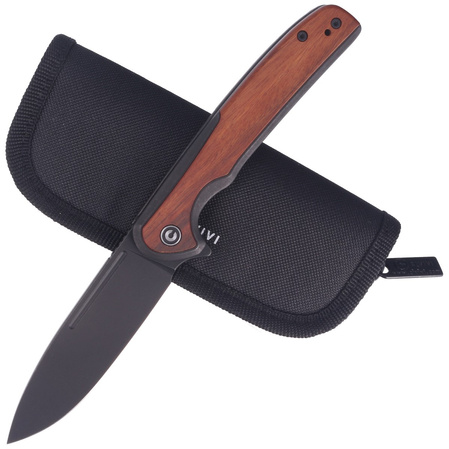 Nóż składany CIVIVI Voltaic Stainless / Cuibourtia Wood, Black Stonewashed 14C28N (C20060-1)