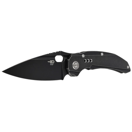 Bestech Exploit Black Stonewashed Titanium, Black Stonewashed S35VN by Todd Knife and Tool (BT2005C)