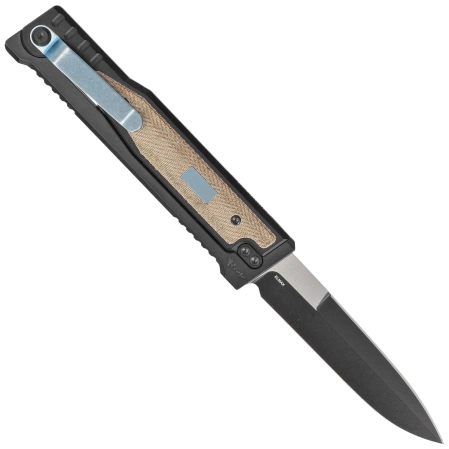 Nóż grawitacyjny OTF Reate EXO 2.0 D/E Black PVD Titanium / Green Micarta, Black PVD Elmax (EXO BLK.PVD.DE.GRM)