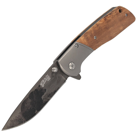 Herbertz CJH Olive Wood hunting knife 3D motif, Bear (44161 - 55010)