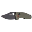 FoxEdge Crew Knife OD Green G10, Black Stonewashed 9Cr14Mov (FE-039 G10OD)