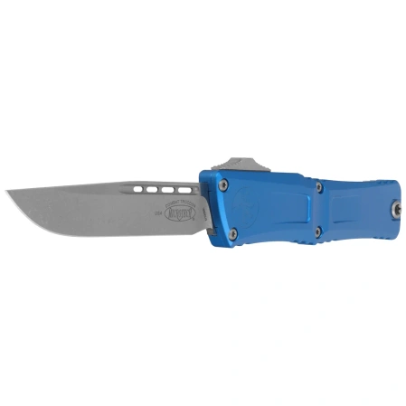 Microtech Combat Troodon Gen III S/E OTF Knife Blue Aluminum, Apocalyptic M390MK by Tony Marfione (1143-10APBL)
