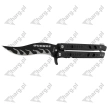 Martinez Albainox Flamas Black Aluminium, Black 3Cr13Mov butterfly knife (02138)