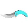 Kubey Crest Knife Light Blue G10, Satin 14C28N by Yuze Zhong (KU346B)
