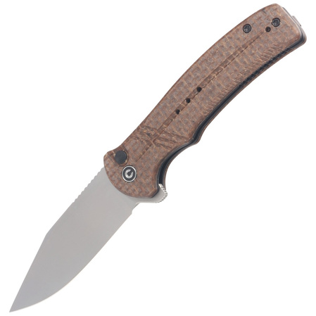 CIVIVI Knife Cogent Brown Micarta, Silver Bead Blasted 14C28N (C20038D-6)