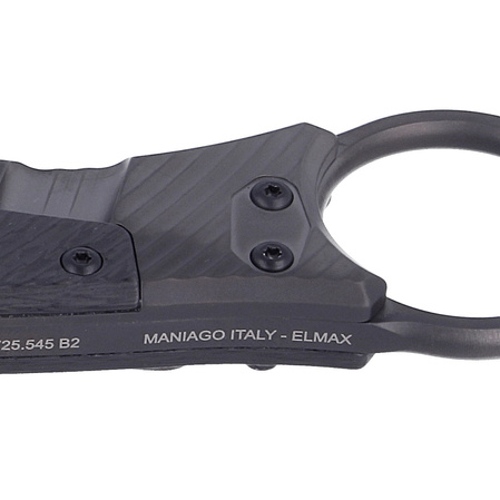 FOX Karambit Black Bird Black Carbon Fiber / Gray Titanium, Black ELMAX by Bastinelli (FX-591 TIC B)