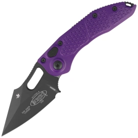 Microtech Stitch-A S/E Automatic Knife Purple Aluminum, Black M390MK by Borka Blades and Tony Marfione (169-1PU)