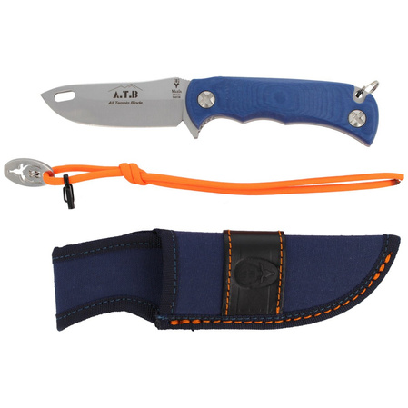 Muela Knife All Terrian Blade Blue Micarta, Satin X50CrMoV15 (ATB-9BL)