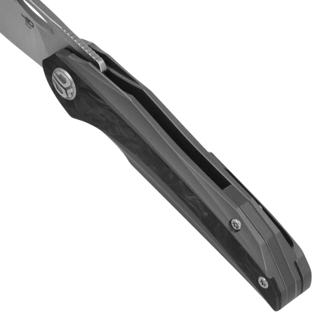 Nóż składany Bestech Senu Grey Titanium / Marble Carbon Fiber, Stonewashed / Satin CPM S90V by Kombou (BT2601B)