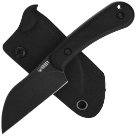 Kubey Knife Rock Hopper Black G10, Blackwashed 14C28N by Scott Halpern (KU412B)